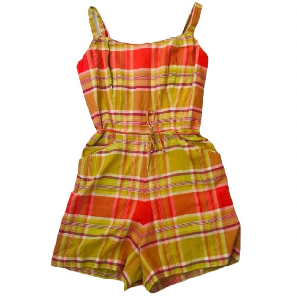 Vintage 1950’s Greta Plattry Madras Playsuit